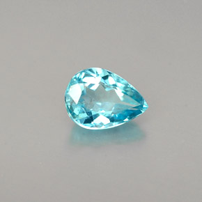 Apatite Bleu clair naturelle En forme de poire, 0.66 ct, VS-SI