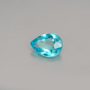 Apatite bleue naturelle en forme de poire, 0,67 ct, VS