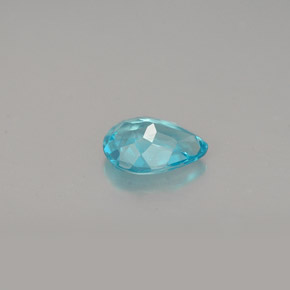 Apatite bleue naturelle en forme de poire, 0,67 ct, VS