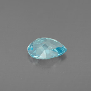 Apatite bleue naturelle en forme de poire, 0,71 ct, VS