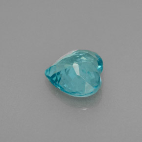 Apatite bleue naturelle forme de coeur, 1,05 ct, VS-SI