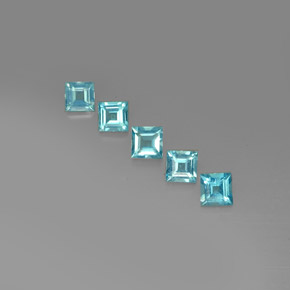 Achetez naturel ct bleue apatite gems, carré, en provenance madagascar chez gemselect. en stock, livraison internationale!
