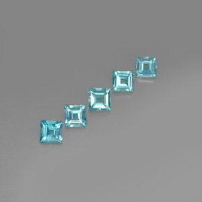 Achetez naturel ct bleue apatite gems, carré, en provenance madagascar chez gemselect. en stock, livraison internationale!