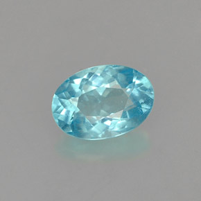 Apatite bleue naturelle coupe ovale, 0,60 ct, VS-SI