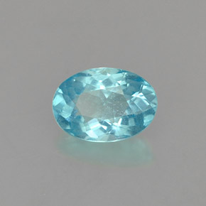 Apatite bleue naturelle coupe ovale, 0,60 ct, VS-SI