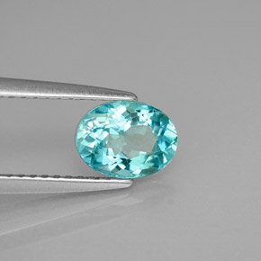 Apatite Bleu clair naturelle Coupe ovale, 1.01 ct, VVS-VS