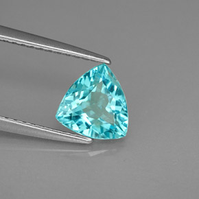 Apatite Bleu clair naturelle Trillion, 1.08 ct, VVS-VS