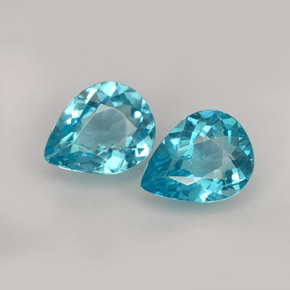 Achetez naturel ct bleue apatite gems, en forme de poire, en provenance madagascar chez gemselect. en stock, livraison internationale!