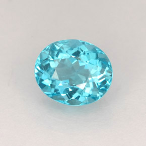 Apatite Bleu clair naturelle Coupe ovale, 1.37 ct, VVS-VS