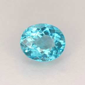 Apatite Bleu clair naturelle Coupe ovale, 1.37 ct, VVS-VS