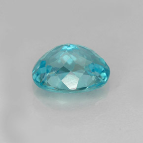 Apatite bleue naturelle coupe ovale, 1,27 ct, VVS-VS