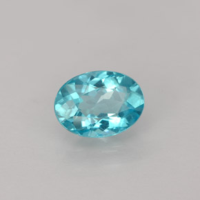 Apatite bleue naturelle coupe ovale, 0,83 ct, VVS-VS