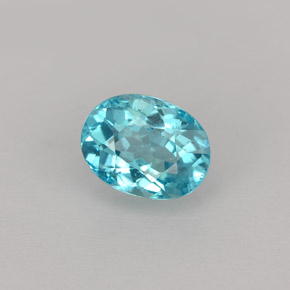 Apatite bleue naturelle coupe ovale, 1,01 ct, VVS-VS
