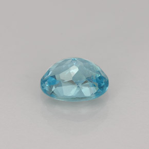 Apatite bleue naturelle coupe ovale, 1,01 ct, VVS-VS
