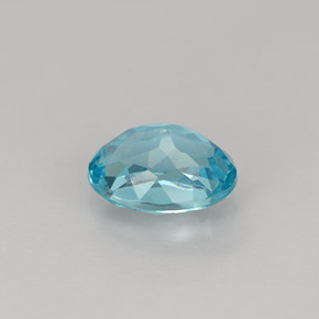 Apatite bleue naturelle coupe ovale, 1,01 ct, VVS-VS