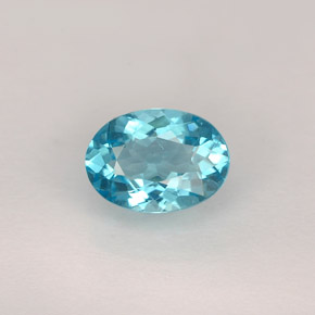Apatite bleue naturelle coupe ovale, 0,82 ct, VS