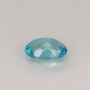 Apatite bleue naturelle coupe ovale, 0,82 ct, VS