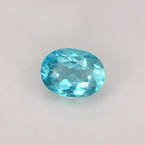 Apatite Bleu clair naturelle Coupe ovale, 0.88 ct, VS
