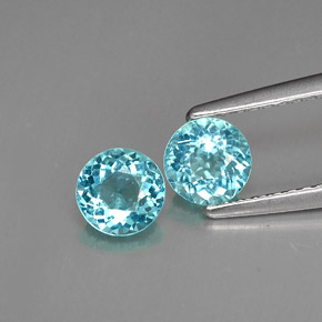 Achetez naturel ct Bleu clair Apatite gems, Coupe roude, En provenance Madagascar chez GemSelect. En stock, livraison internationale!