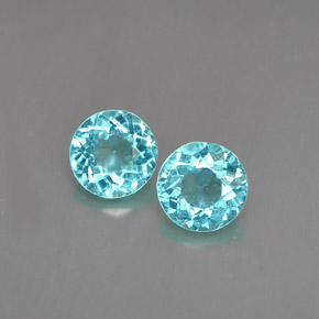 Achetez naturel ct bleue apatite gems, coupe roude, en provenance madagascar chez gemselect. en stock, livraison internationale!