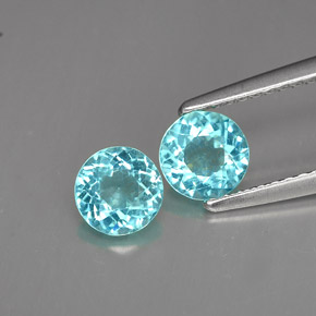 Achetez naturel ct bleue apatite gems, coupe roude, en provenance madagascar chez gemselect. en stock, livraison internationale!