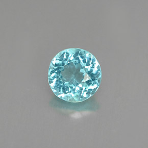 Apatite bleue naturelle coupe roude, 0,66 ct, VS