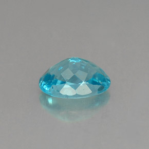 Apatite bleue naturelle coupe ovale, 0,89 ct, VVS-VS