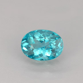 Apatite bleu clair naturelle coupe ovale, 1,20 ct, VS