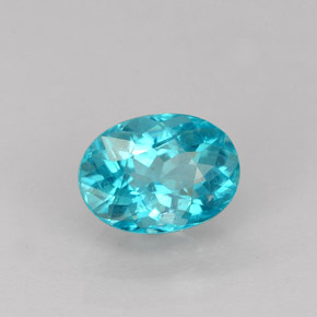 Apatite bleu clair naturelle coupe ovale, 1,20 ct, VS