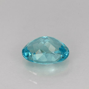 Apatite bleue naturelle coupe ovale, 1,07 ct, VS