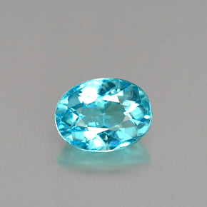 Apatite bleu clair naturelle coupe ovale, 0,94 ct, VS