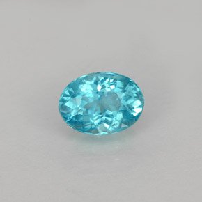 Apatite bleue naturelle coupe ovale, 0,88 ct, VS