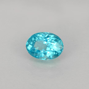 Apatite bleue naturelle coupe ovale, 0,88 ct, VS