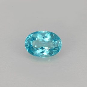 Apatite bleue naturelle coupe ovale, 0,95 ct, VS