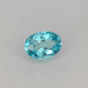 Apatite bleue naturelle coupe ovale, 0,95 ct, VS