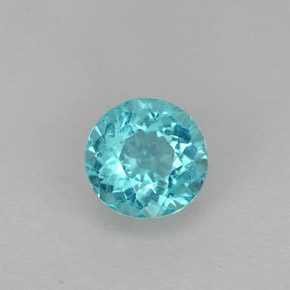 Apatite bleue naturelle coupe roude, 0,87 ct, VS