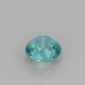 Apatite bleue naturelle coupe roude, 0,87 ct, VS
