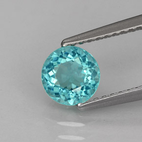 Apatite Bleu clair naturelle Coupe roude, 0.91 ct, VS