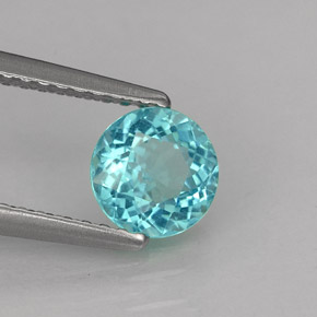 Apatite Bleu clair naturelle Coupe roude, 0.91 ct, VS