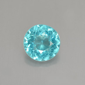 Apatite bleue naturelle coupe roude, 0,91 ct, VS