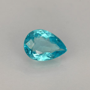 Apatite Bleu clair naturelle En forme de poire, 0.67 ct, VS