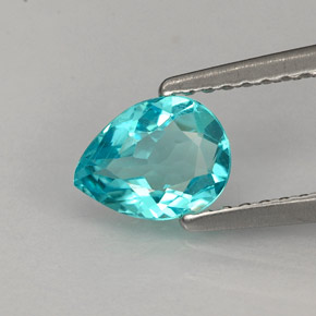 Apatite Bleu clair naturelle En forme de poire, 0.79 ct, VS