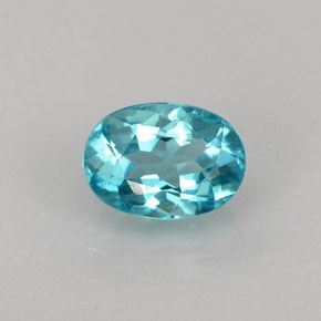 Apatite bleue naturelle coupe ovale, 0,98 ct, VS-SI