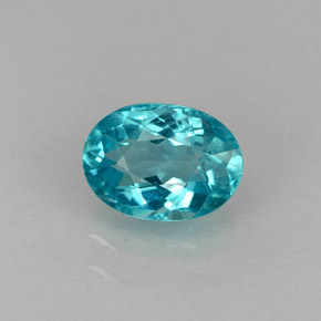 Apatite bleue naturelle coupe ovale, 0,95 ct, VS