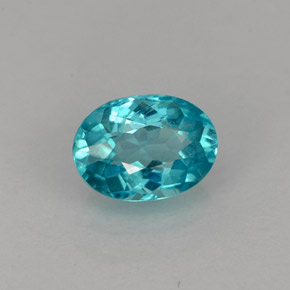 Apatite bleue naturelle coupe ovale, 0,95 ct, VS
