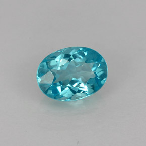 Apatite Bleu clair naturelle Coupe ovale, 0.86 ct, VS