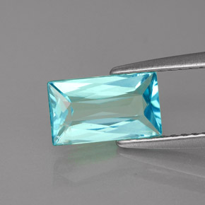 Apatite Bleu clair naturelle Baquette, 1.40 ct, VS