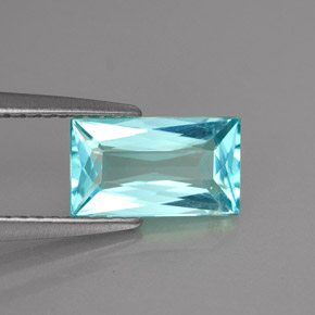Apatite Bleu clair naturelle Baquette, 1.40 ct, VS