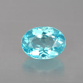 Apatite bleue naturelle coupe ovale, 0,96 ct, VS