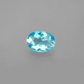Apatite bleue naturelle coupe ovale, 0,84 ct, VS
